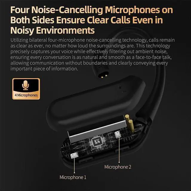 Alt view image 7 of 7 - KZ AN01 Bluetooth 5.4 True Wireless Earbuds Earhook with ANC Active Noise Cancellation, LDAC Decode HiFi TWS Earphone Adapter