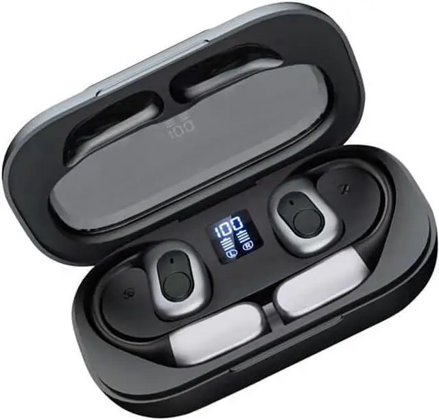 Alt view image 2 of 6 - OWS Wireless Bluetooth AI Translation EarphonesAl Language Translator EarbudsReal-Time Translation Earbuds Include 134 LanguagesTranslation Device for Travel Business LearningBlack