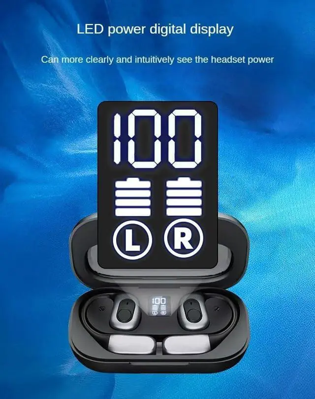 Alt view image 3 of 6 - OWS Wireless Bluetooth AI Translation EarphonesAl Language Translator EarbudsReal-Time Translation Earbuds Include 134 LanguagesTranslation Device for Travel Business LearningBlack