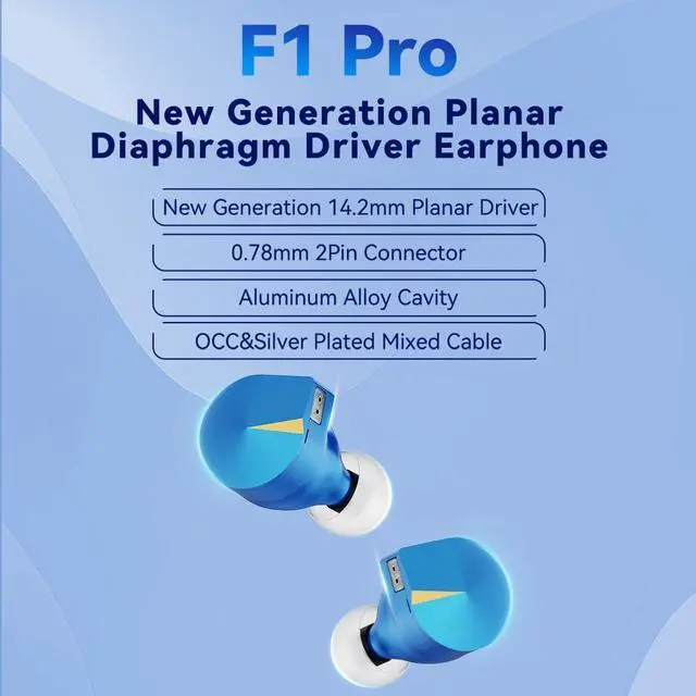 Alt view image 4 of 7 - F1 Pro Planar Magnetic IEM Headphones and NK1 MAX USB C to 3.5mm Female Headphone Jack Adapter