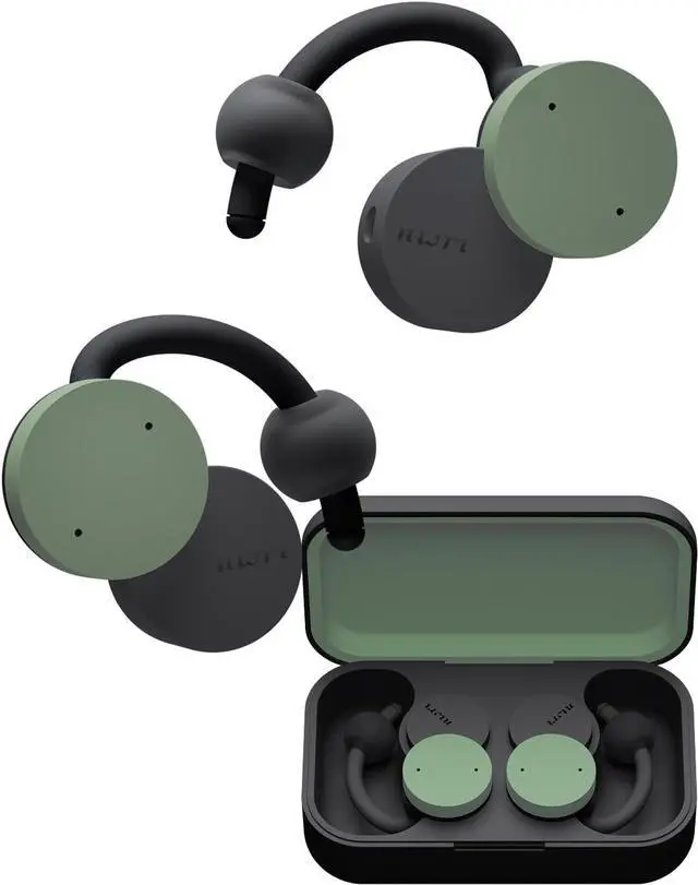 Main image of nwm DOTS Wireless On-Ear Speakers (Open Ear Earphones) Sound Leakage suppressed (PSZ Technology - Bone Conduction Alternative) with Optimal Microphone Function Designed in Japan | Moss Green