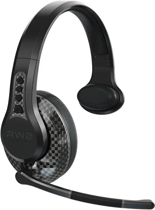 Main image of RoadWarrior RW2 Trucker Bluetooth Headset  40mm Driver, ENC Mic, 100ft Wireless, IP54 Rated, All Day Comfort, Battery Indicator, Over-Ear Fit  Black Premium Wireless Headset for Truckers