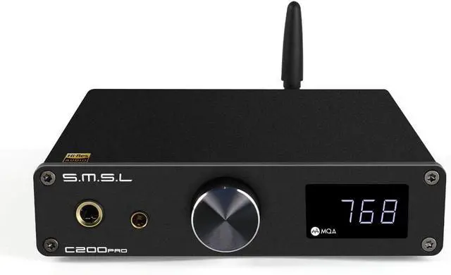 Main image of SMSL C200 PRO Headphone Amplifier, ES9039Q2M XU-316 HiFi MQA DAC Amp DSD512 32Bit/768kHz, Type C USB/Optical/Coaxial/Bluetooth to RCA/TRS/4.4mm/6.35mm Headphone Amps for Gaming PS5/Switch/PC
