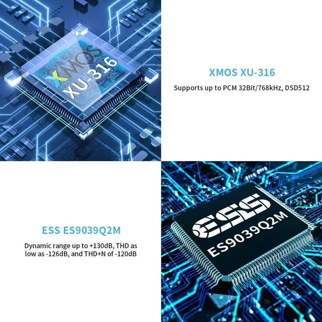 Alt view image 2 of 7 - SMSL C200 PRO Headphone Amplifier, ES9039Q2M XU-316 HiFi MQA DAC Amp DSD512 32Bit/768kHz, Type C USB/Optical/Coaxial/Bluetooth to RCA/TRS/4.4mm/6.35mm Headphone Amps for Gaming PS5/Switch/PC