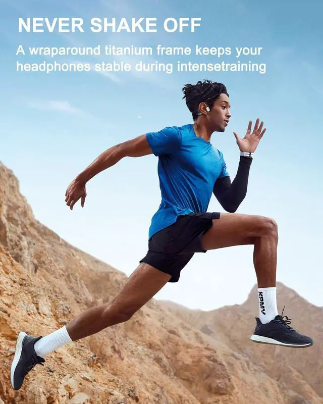 Alt view image 3 of 7 - Bone Conduction Headphones Open Ear Waterproof Swimming Headphones Bluetooth 5.4 with Built-in MP3 Player 16G Memory Open Ear Sports Headset for Underwater Running Cycling and More Activities