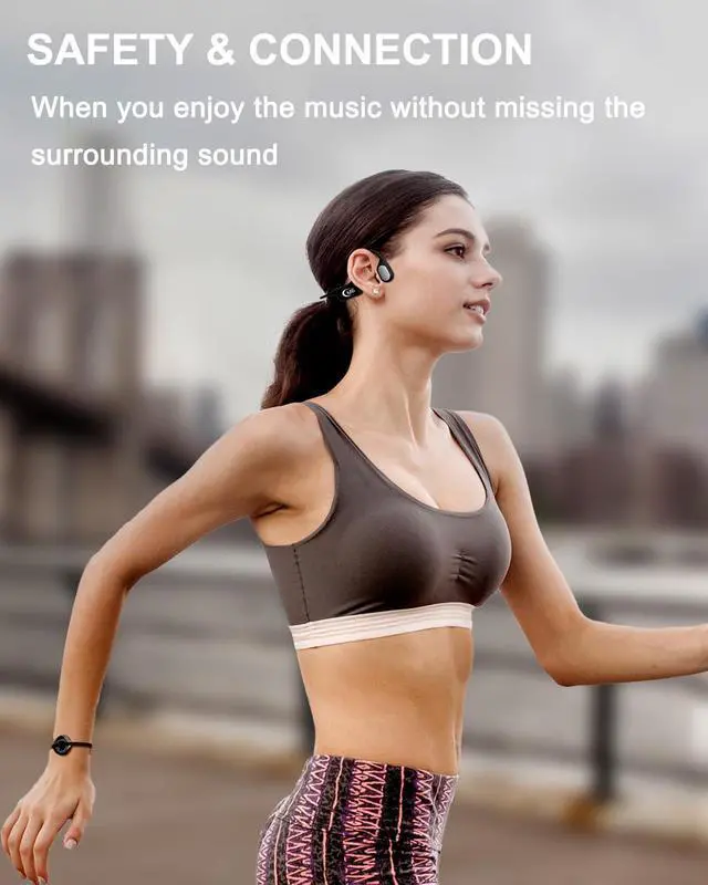 Alt view image 4 of 7 - Bone Conduction Headphones Open Ear Waterproof Swimming Headphones Bluetooth 5.4 with Built-in MP3 Player 16G Memory Open Ear Sports Headset for Underwater Running Cycling and More Activities