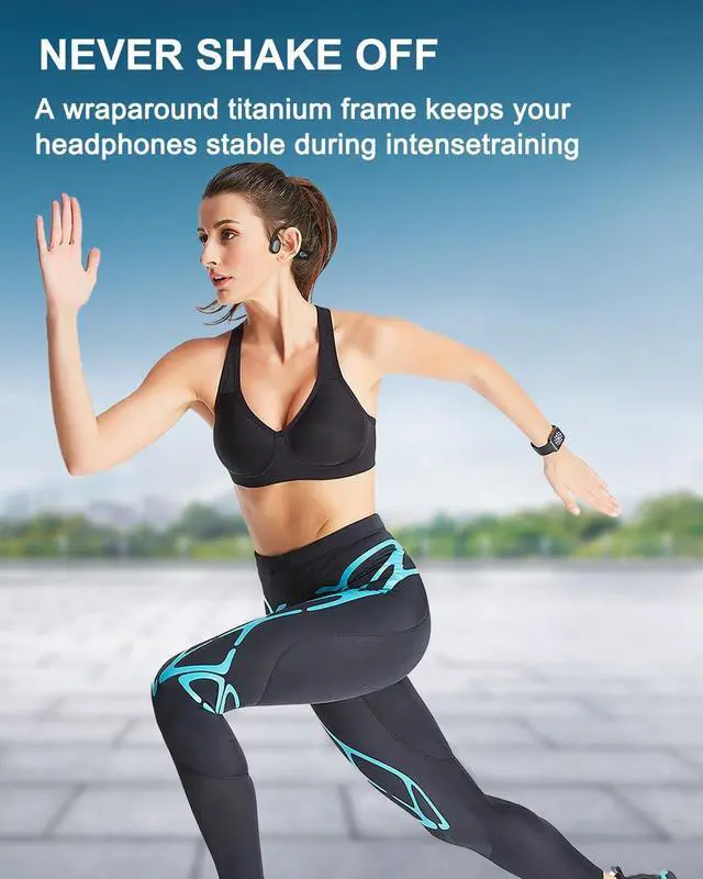 Alt view image 7 of 7 - Bone Conduction Headphones Open Ear Waterproof Swimming Headphones Bluetooth 5.4 with Built-in MP3 Player 16G Memory Open Ear Sports Headset for Underwater Running Cycling and More Activities