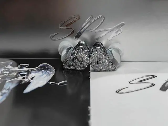 Alt view image 2 of 7 - EZ EAR SPA-SG in Ear Monitor,10MM PEEK+PU Composite Diaphragm Inner-Magnet DD HiFi Wired Earbuds in Ear Earphones,Crystal Diamond Surface IEMS for Musicians Singers Audiophiles,on Stage