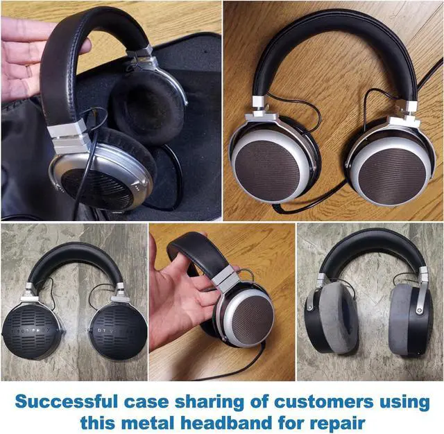 Alt view image 6 of 7 - Genuine Leather Full Metal Headband Compatible with Beyerdynamic DT700 DT770 DT880 DT900 DT990 DT1990 DT1770 DT860 T5 Amiron Headphone Replacement Head Band Repair