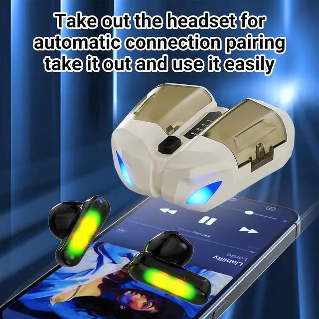 Alt view image 2 of 6 - K75 Earbuds Wireless Bluetooth 5.3 Stereo in-Ear Headphones, ENC - Gaming Earbud, Waterproof IPX-4 Play Time 4-5 Hours, Stereo Earbuds for iPhoneAndroidTabletLaptop