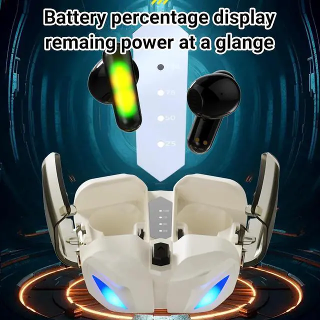 Alt view image 3 of 6 - K75 Earbuds Wireless Bluetooth 5.3 Stereo in-Ear Headphones, ENC - Gaming Earbud, Waterproof IPX-4 Play Time 4-5 Hours, Stereo Earbuds for iPhoneAndroidTabletLaptop