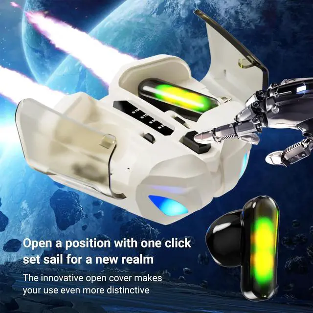 Alt view image 4 of 6 - K75 Earbuds Wireless Bluetooth 5.3 Stereo in-Ear Headphones, ENC - Gaming Earbud, Waterproof IPX-4 Play Time 4-5 Hours, Stereo Earbuds for iPhoneAndroidTabletLaptop