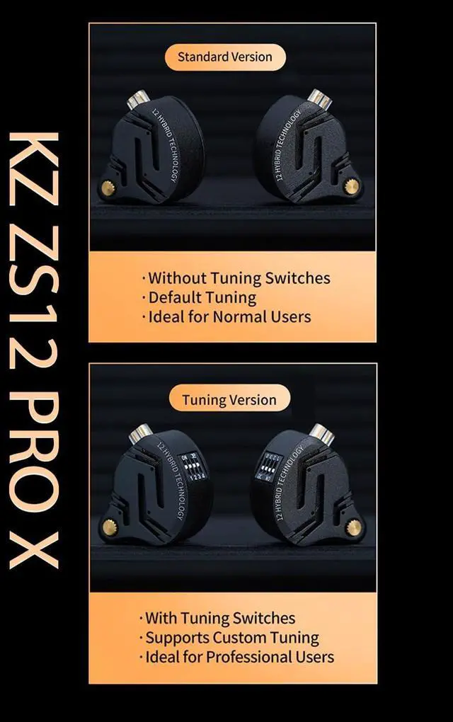 Alt view image 4 of 7 - keephifi ZS12 Pro X in Ear Monitor Headphones, 1DD 5BA Tuning HiFi IEM Earphones, CNC Metal Gaming Earbuds in-Ear Monitors with Detachable 2Pin-C Cable for Audio Enginners, Musicians, Drummers