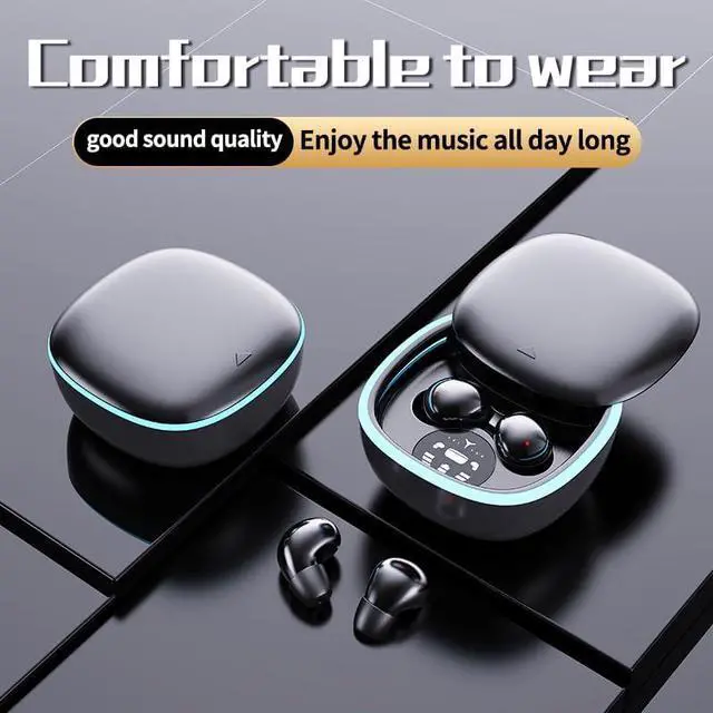 Alt view image 6 of 7 - Sleep Ear Buds, True Wireless Earbuds, 2025 Ultra-Mini Bluetooth 5.4 Earbuds for Side Sleepers, Hi-Fi Stereo 3D Bass Noise Cancelling Bluetooth Headphones, Comfortable Invisible-Black