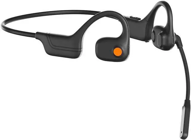 Main image of IHAO Open Ear Air Conduction Bluetooth Headphone Dual Mic Rotatable Boom Mic Active Noise Cancellation IPX5 Waterproof Bluetooth 5.4 Pain-Free Design for Sports Work Outdoor Activities-DG09 Black