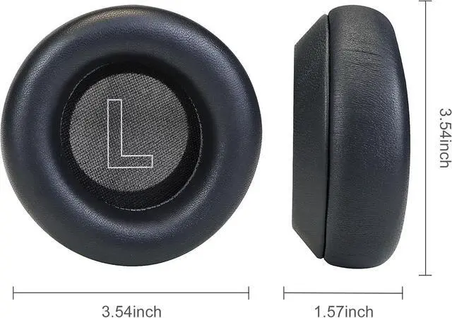 Alt view image 4 of 6 - Lambskin Ear Pads,Replacement Sheepskin Earpads for Bang & Olufsen Beoplay Portal Wireless Noise Cancelling Gaming Headphones,Ear Cushions with Noise Isolation Memory Foam(Black Anthracite)