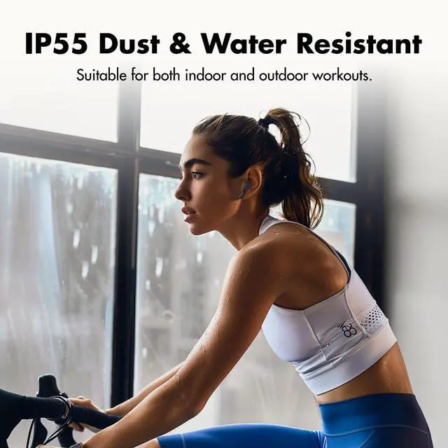 Alt view image 6 of 7 - Earfree i5 Wireless Earbuds Bluetooth TWS Earphones Hybrid ANC Headphones HiFi Sound Quality 50 Hours Long Playtime 48dB IPX5 Waterproof Bluetooth 5.3 Game Mode 54ms(Black)