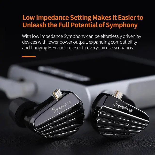 Alt view image 7 of 7 - KZ Symphony in-Ear Monitor, 13.2mm Planar+1DD Hybrid Drivers IEM for Gaming, HiFi Bass Noise Isolation Headphones, Clarity Stereo Sound Wired Gaming Earbuds with OFC Silver-Plated Cable