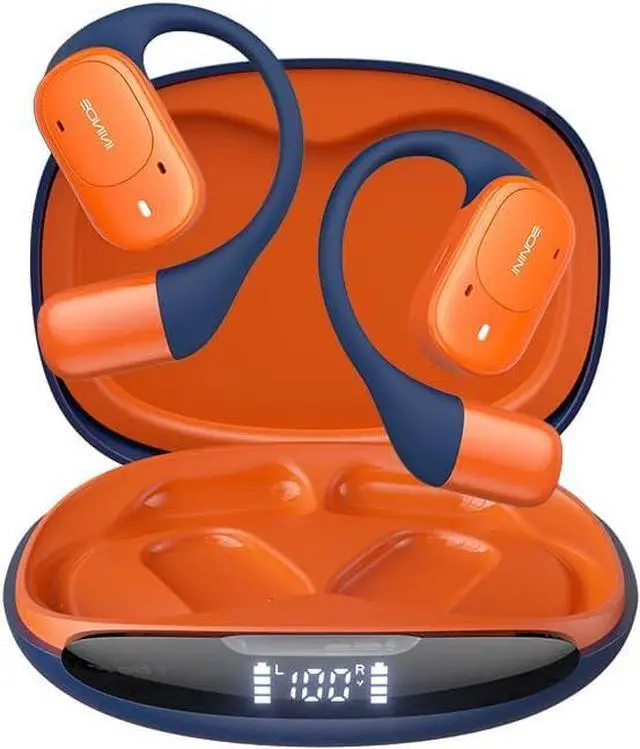 Main image of Open Ear Headphones Wireless Bluetooth Earbuds with Smart Power Display, 40H Playtime, Clear Calls, Secure Fit, IPX5 Waterproof Sports Earbuds for Workout, Running