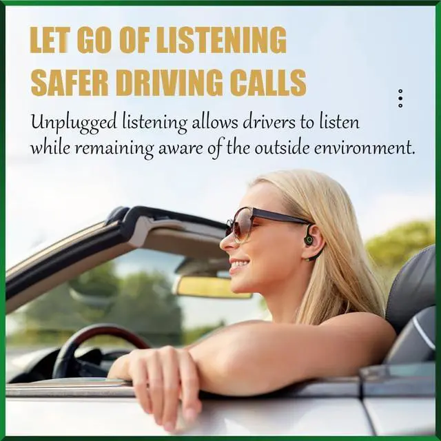 Alt view image 2 of 7 - IKXO Bone Conduction Headphone Wireless Bluetooth Open Ear Headset Handsfree for Car Bone Sound Headphone with Charging Case with Microphone Ergonomic for Business Office Driving Workout and Gym