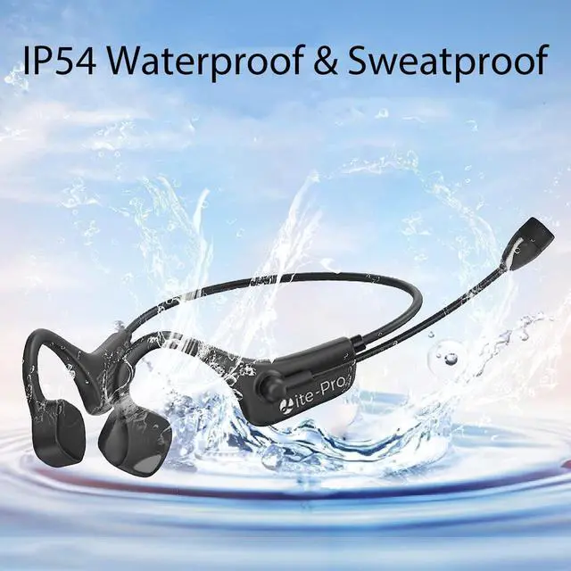 Alt view image 7 of 7 - Bluetooth Headset with Microphone, Open Ear Headphones with Mic, Noise Cancelling Multipoint Connect Bluetooth 5.0 Earphones, Sweatproof Wireless Headphone for Work, Driving, Meeting
