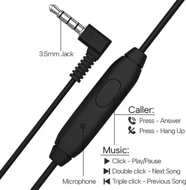 Alt view image 5 of 7 - Maeline Black Wired Headphones with Microphone, Bulk 20 Pack On-Ear Headsets with 3.5mm Jack  Leatherette Cushions, Adjustable, Stackable, Ideal for Classrooms, Offices, Remote Work, Testing