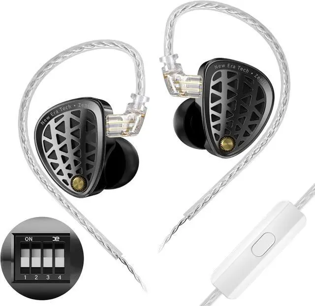Main image of KZ Zenith IEM Wired Earbuds, Professional Sound Isolating Earphones, Clear Sound & Deep Bass, Single Dynamic Larger Driver, Secure Fit in Ear Monitor for Audio Engineers, Musicians (MIC)