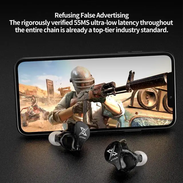 Alt view image 5 of 7 - KZ Xtra Bluetooth 5.4 in-Ear True Wireless Noise Cancellation Earbuds 32H, 10mm Dynamic HiFi ANC Sound, APTX AAC DAC Earphone