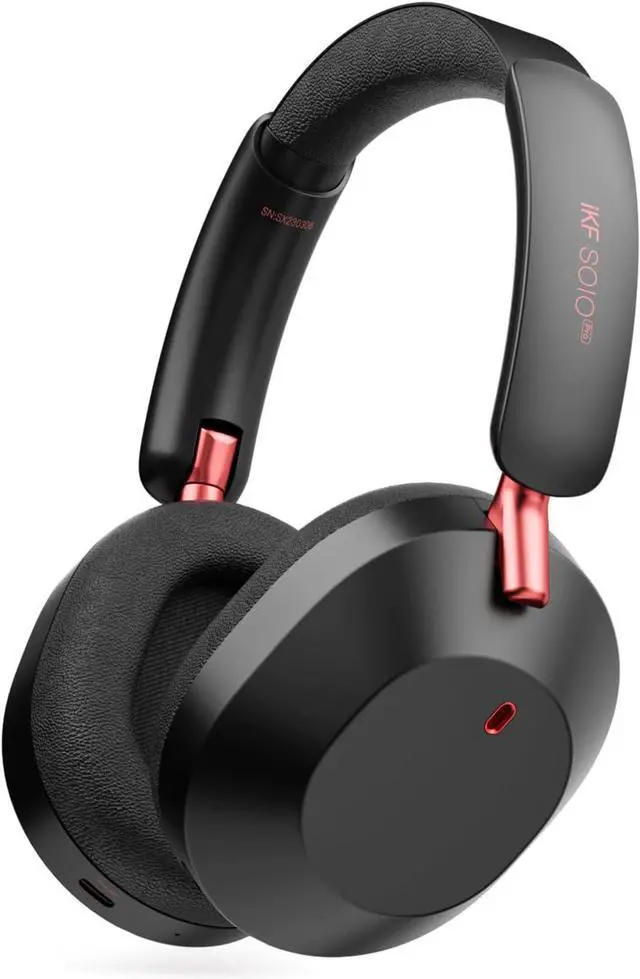 Main image of Solo Pro Wireless Bluetooth Headphones with Adaptive Active Noise Cancellation, Spatial Audio, HiFi Sound Quality, 140H Playback, Transparent Mode,Customizable Settings via App (BlackRed)