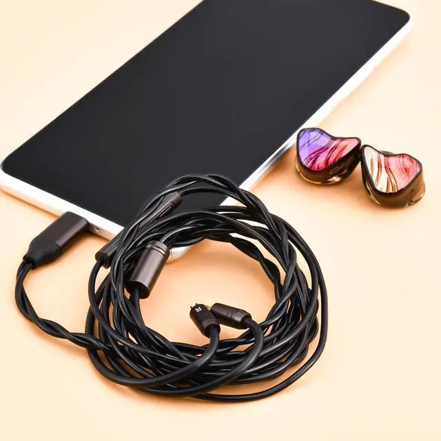 Alt view image 6 of 7 - Celest lgniteXBeast 1DD 1BA USB C Headphones for iPhone 16 15 Pro Max iPad Pro USB-C Earphones with Microphone Volume Control Type-C Wired Earbuds IEMS USB Type C Earphone for Google Pixel 5 Samsung