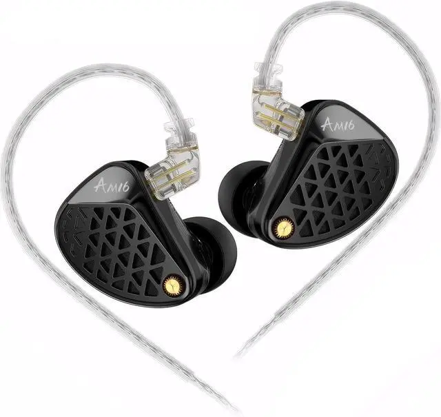 Main image of KZ AM16 Professional HiFi Earphones  8-Unit Balanced Armature in-Ear Headphones with Powerful Bass and High Fidelity, Replaceable Cable Earbuds (Without Mic, Bass-Enhanced Edition)