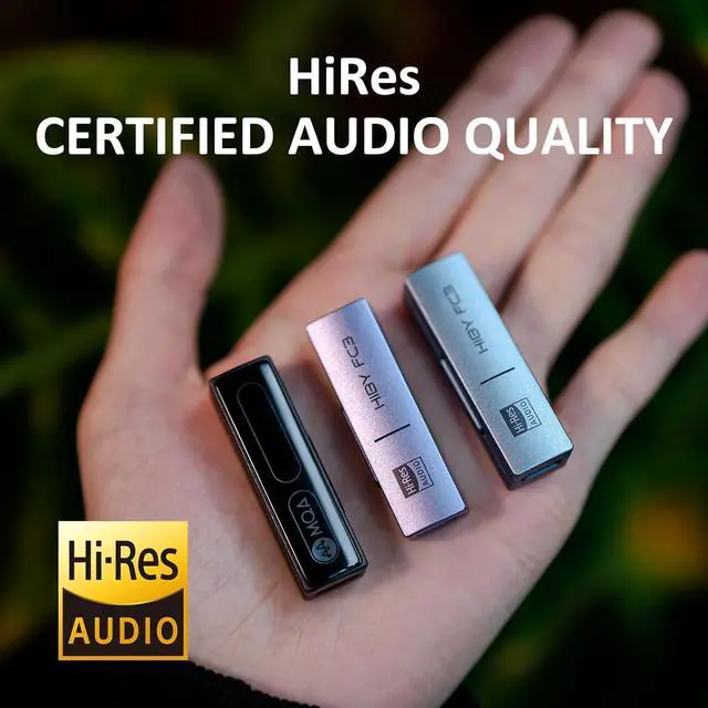 Alt view image 4 of 7 - HiBy FC3 USB DAC with Display Hi-Res Audio 112mW Output Power Support PCM DSD MQA dongle for iPhone/MAC/Android/Windows(Blue)