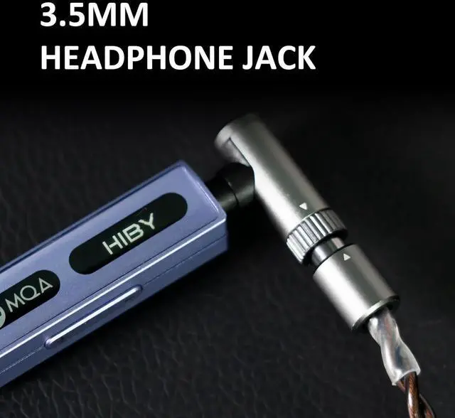 Alt view image 7 of 7 - HiBy FC3 USB DAC with Display Hi-Res Audio 112mW Output Power Support PCM DSD MQA dongle for iPhone/MAC/Android/Windows(Blue)