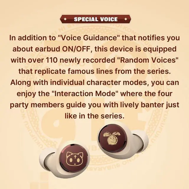 Alt view image 6 of 7 - AVIOT KonoSuba: God's Blessing on This Wonderful World! Wireless Earbuds TE-D01v-KSB, Officially Licensed (Exclusive Edition) Special Package, Design, Japanese Special Voice, Noise Canceling Earbuds