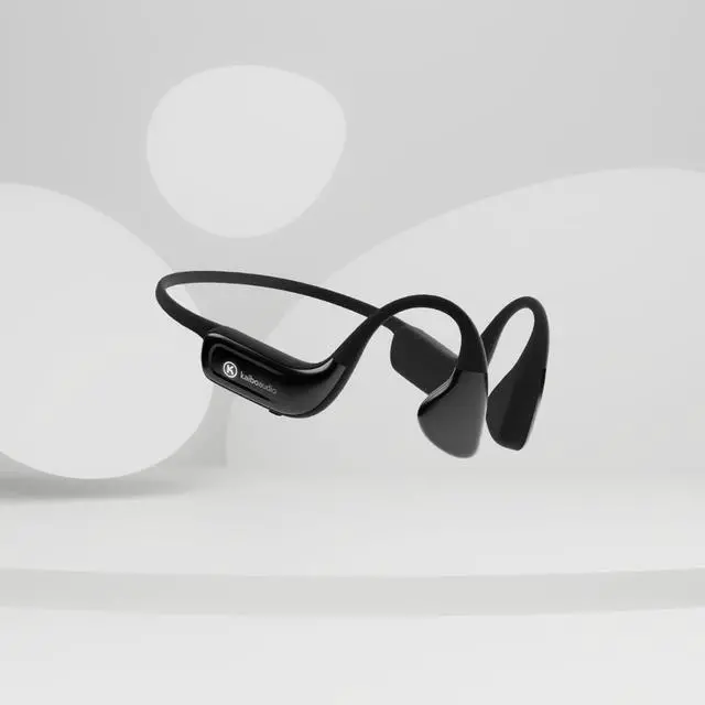 Alt view image 2 of 7 - Kaibo Flow - Bone Conduction Headphones with Noise-Cancelling Mic - Adjustable Headband - USB-C Quick Charge - IPX67 Waterproof - Sport Headset for Gym, Running, Cycling