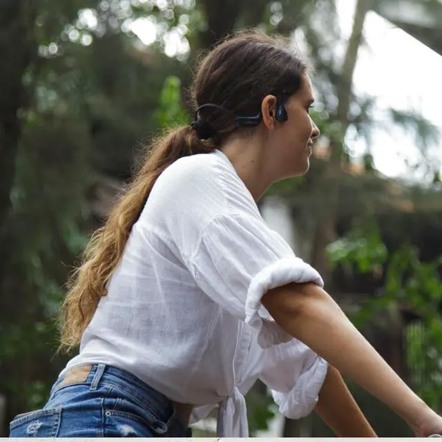 Alt view image 5 of 7 - Kaibo Flow - Bone Conduction Headphones with Noise-Cancelling Mic - Adjustable Headband - USB-C Quick Charge - IPX67 Waterproof - Sport Headset for Gym, Running, Cycling