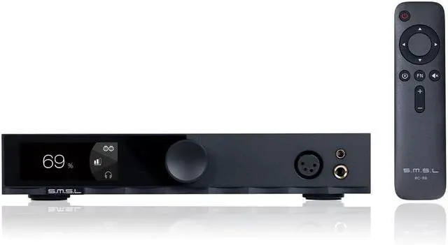 Main image of S.M.S.L H400 Hi-Res Headphone Amplifier Hi-End Preamp Design High Power Output 15W/16 7.5W/32 Hi-Fi Audio Fully Balanced 3 Gears Gain Control 4.4mm Balanced/XLR 4Pin/ 6.35mm Unbalanced (Black)