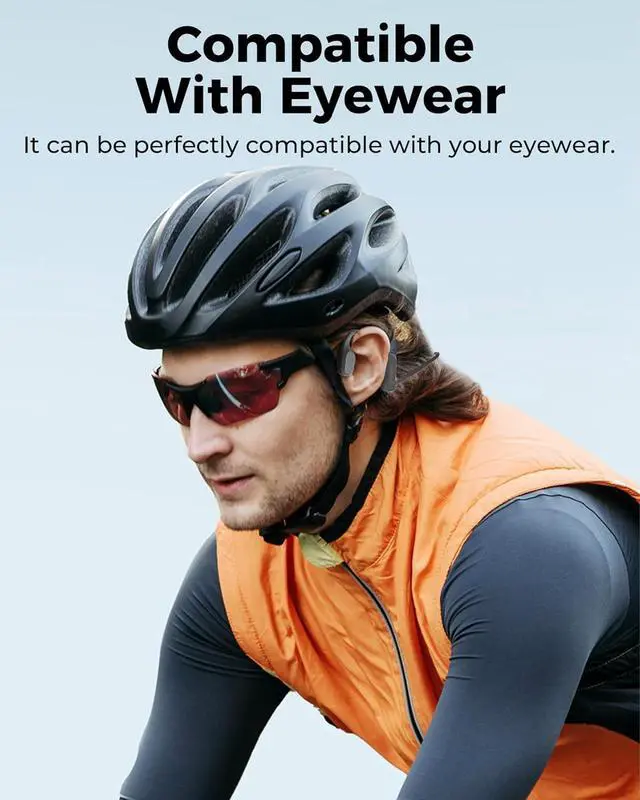 Alt view image 2 of 7 - UltraComfort Open-Ear Bone Conduction Headphones - Wireless Bluetooth 5.3 Headsets, IPX5 Waterproof, 8H Playtime, Glasses-Friendly Design for Sports & Daily Use