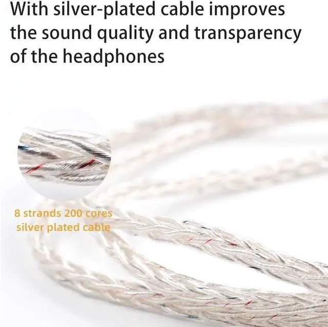 Alt view image 6 of 6 - KZ ZAS Earphones 16 Unit Hybrid Technology Drive Wired Headphones kz IEM in-Ear Monitor Headset HiFi in Ear Headphones High Sound Quality with Silver Plated Cable (Without Mic, Black)