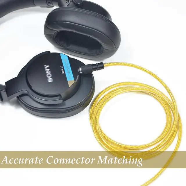 Alt view image 5 of 7 - GUCraftsman 6N OFC Silver-Plated with Metal Shielding Layer 4.4mm 3.5mm Headphone Upgrade Cable for Sony MDR-MV1 MDR-M1 MDR-M1ST (3.5mm Plug)