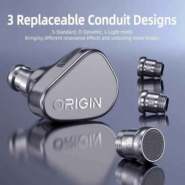 Alt view image 3 of 7 - TANCHJIM Origin In-Ear Earphone, Noise Cancellation HiFi Wired Earbuds IEM 10mm DTM5 Dynamic Driver Monitor with 3 Replaceable Conduit 3.5mm 2 Pin Detachable Cable for Musician Singer Audiophile