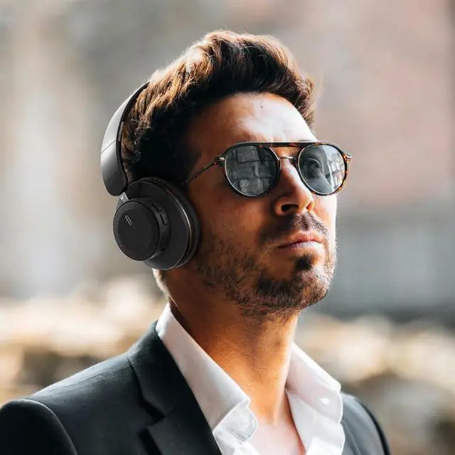 Alt view image 5 of 5 - Bluetooth Over-Ear Headphones, Foldable Wireless Headphones with Hidden Mic for Cell Phone, PC, Laptop, Suitable for Music, School, Workouts, and Gaming (Black)