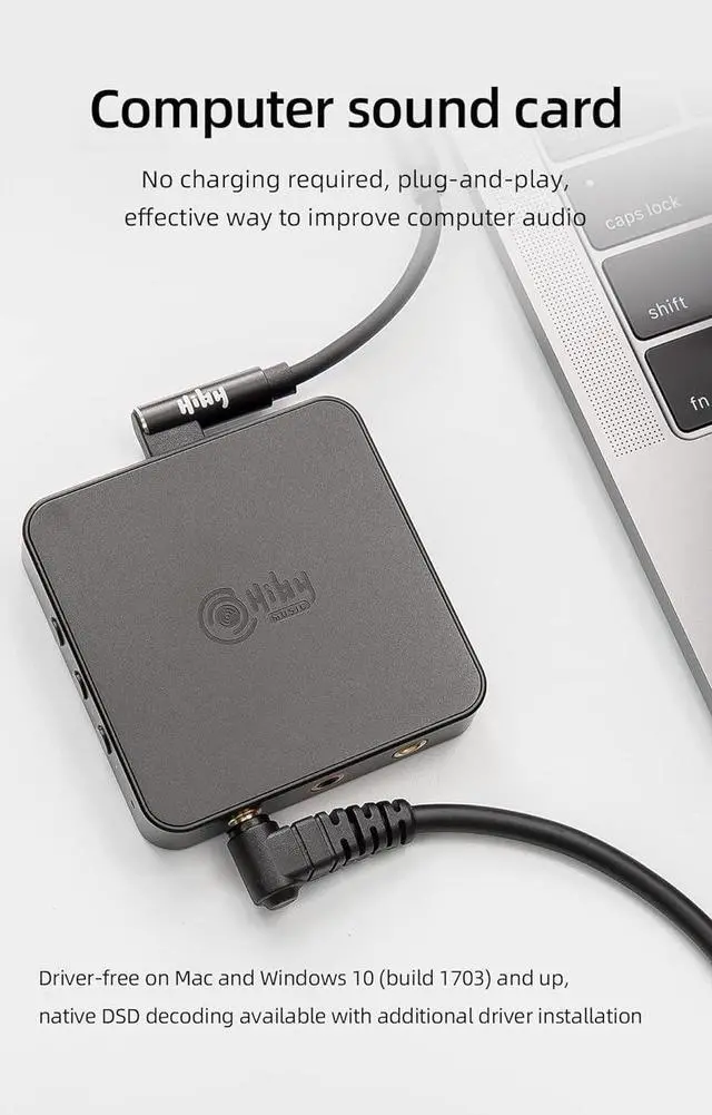 Alt view image 6 of 7 - HiBy FD3 USB DAC, Headphone Amp with 4.4mm+2.5mm+3.5mm Port/Metal Body/Interchangeable Cable