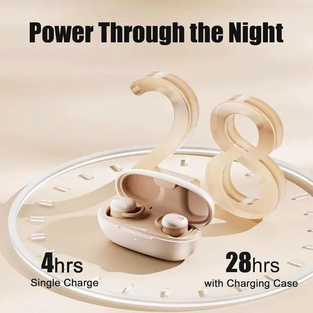 Alt view image 7 of 7 - Sleep Earbuds, Invisible Sleeping Headphones Wireless Bluetooth 5.3 Headphones for Side Sleepers - 35dB Noise Blocking Earplugs With 6H Playtime and Comfortable Fit for Sleeping, Sport Green
