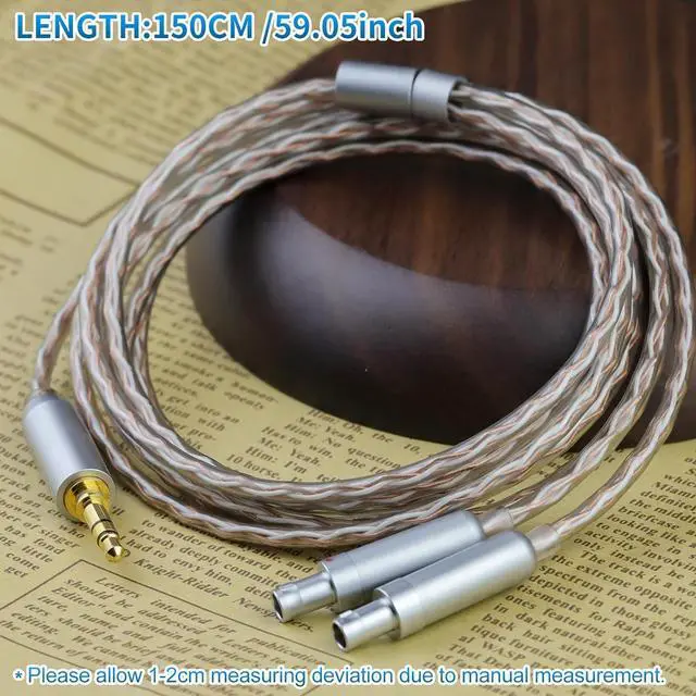 Alt view image 6 of 7 - okcsc HD820 Headphone Cable, for Sennheiser Earbuds, 4 Core Configuration of 30 Pieces per Core, for Sennheiser Dharma HD800s HD820 HD800 D1000 3.5mm Plug 6.56FT