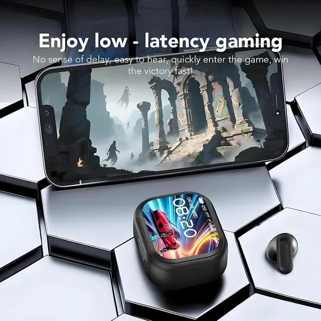 Alt view image 4 of 7 - Ne20 Earbuds, Ne20 Translation Earbuds, Bluetooth 5.4 Earphones Led Display, Touch Control Water-Resistant, AI Translation Earbud Real Time,140 Two-Way Language Translator Earphones (Black+White)
