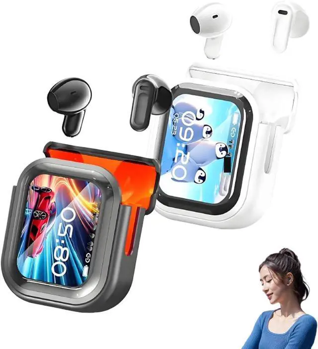 Main image of Ne20 Earbuds, Ne20 Translation Earbuds 140 Language, Ai Translation Earbud Real Time, 48 Hours Battery, LCD Touchscreen Noise Headphones for Travel, Business, Learning (Black +White)