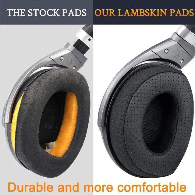 Alt view image 5 of 7 - SOULWIT Lambskin Replacement Earpads for Sennheiser HD700 HD 700 Headphones. Ear Pads Cushions with Durable Mesh Fabric, Noise Isolation Memory Foam - Black