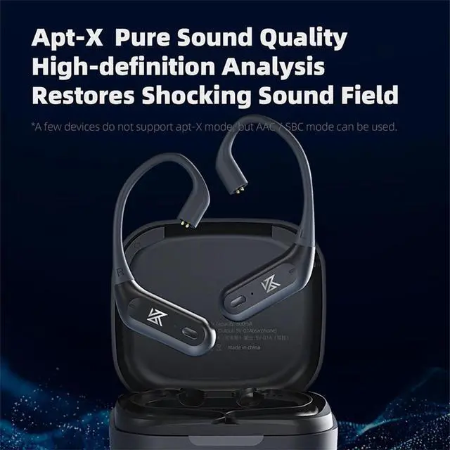 Alt view image 3 of 7 - KZ AZ09 Pro Bluetooth 5.2 Upgraded Cable, Wireless Adapter Cable Replacement KZ Cable for ZS10 Pro, ZSN Pro X, ZSN Pro, EDX Pro, DQS, AS16, PR2, zex pro, CCA-CRA, C10, C12 iem Earbuds (C PIN, Black)