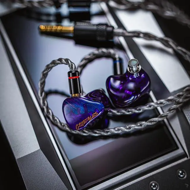 Alt view image 6 of 7 - Hisenior Cano Cristales 10 Drivers in-Ear Monitors, 2DD+8BA Hybrid Drivers Audiophile IEMs, 2-Pin 0.78mm Detachable Cable with 3-in-1 Module Plugs, Purple Color Earphone
